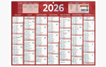 Calendrier exterieur Grand Est 2026