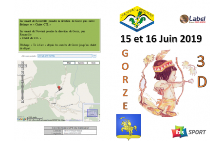 Gorze 3D - 3 départs - 15 et 16 Juin 2019